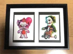 イット IT ペニーワイズ SAW ジグソウ ビリー アメコミ ステッカー 額付