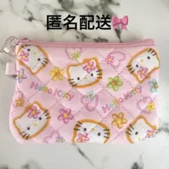 ハローキティ みんなのキルトシリーズ シークレットミニフラットポーチ ピンク