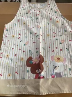 the bear's school 花柄エプロン　くまのがっこう