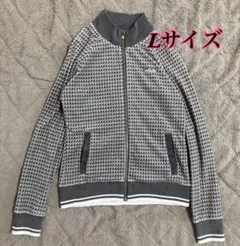 FILA 千鳥格子 ジップアップジャケット　ベロア　L トラフィックジャケット