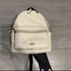 ぶ*太様 COACH ホワイトレザーミニリュック
