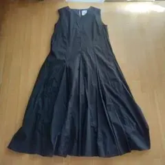 OPAQUE.CLIP ノースリーブ ロングワンピース 38 M 黒