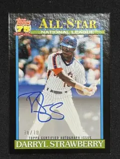 Topps Darryl Strawberry 친필 사인 카드 10장 한정