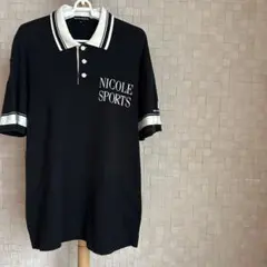 NICOLE SPORTS ポロシャツ 48 黒 日本製のサムネイル