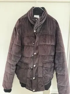 ZARA メンズ　レディース　ダークパープル キルティングジャケット　ダウンXL