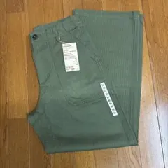 無印良品　婦人　洗いざらし　ヘリンボーンベイカーストレートパンツMサイズ