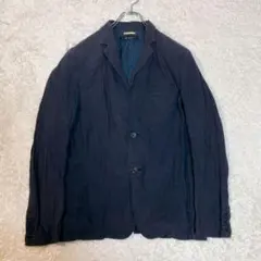 John bull ジャケット　ネイビー　リネン　2ボタン　シングル　麻100のサムネイル