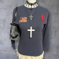 ラルフローレン 長袖　Ｔシャツ ビッグポニー ピチ 星条旗　USA