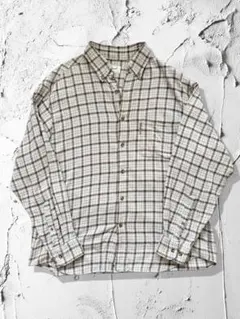Crocodile クロコダイル チェックシャツ 長袖 Lサイズ グレー系
