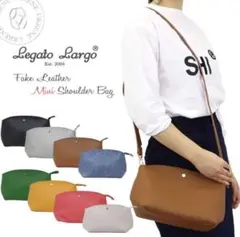 Legato Largo フェイクレザーミニショルダーバッグ