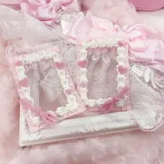 ホイップデコ クリアケースデコ リボン 量産型 ピンク ハート