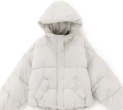 GRL フード付き中綿ダウンジャケット【kd16】オフホワイト