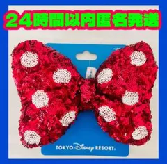 【新品★24時間以内匿名発送】ディズニー　ミニー　あか　ヘアゴム　ヘアポニー