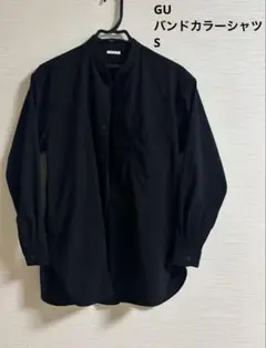 GU オーバーサイズバンドカラーシャツ 長袖　黒　Sサイズ