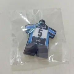 川崎フロンターレ　5佐々木旭　ユニフォームラバーキーホルダー（1st）