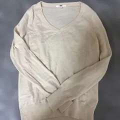 ユニクロ　レディース　カシミヤVネックセーター　Ｌサイズ