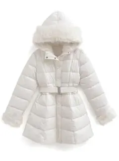 GRL ベルト付きファーAラインダウンコート[kd79]