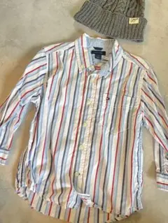 秋服にオススメ♪Tommy Hilfiger ストライプシャツ 2T