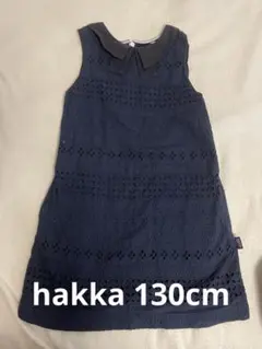 hakka ノースリーブ 襟付き レース ボーダー　130cmのサムネイル
