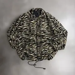y2k 00s ゼブラ柄　　グランジ ジップアップ　ジャケット　総柄