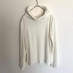 any SiS エニィスィス オフタートル リブカットソー アイボリー 長袖 M