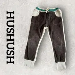 HUSHUSH キッズ スウェットパンツ 裏起毛長ズボン (120)ダークグレー