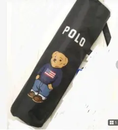 １、、ラルフローレン　晴雨兼用日傘ベアー　黒