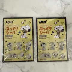 非売品 AOKI【PEANUTS SNOOPY】スヌーピー ぷっくりシール　２個のサムネイル