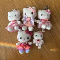 ハローキティ ぬいぐるみキーホルダー5点セット