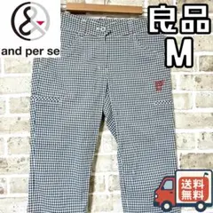 アンパスィ ゴルフ レディース パンツ ストレッチ チェック 春夏 M 美 