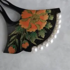 鼈甲風　かんざし　簪　真珠　パール　牡丹　947　留袖　結婚式　和装　着物