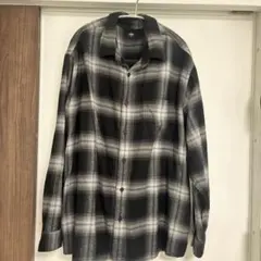 UNIQLO 3XL ブラック・グレー チェック ネルシャツ