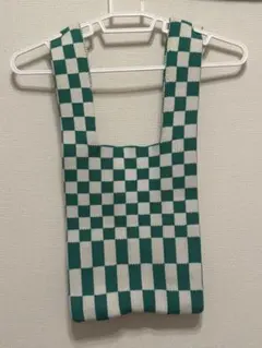 トートバッグ　白　緑