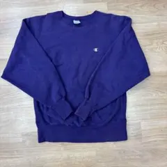 【USA製】刺繍タグ90's リバースウィーブ　目ありラベンダー　パープル　L