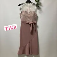 Tika 新品タグ付き レース切替 マーメイド キャバドレス ナイトドレス