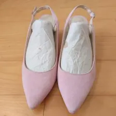 【UNTITLED】ピンクパンプス スリングバックパンプス ポインテッドトゥのサムネイル