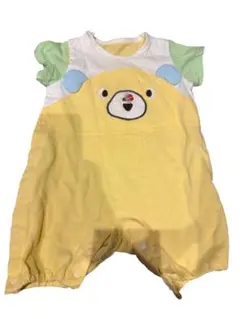 キッズズー kids zoo ロンパース 70 くま イエロー 半袖