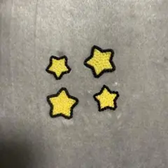 うちわデコ　星　キラキラ　ストーン　デコパーツ　黄色