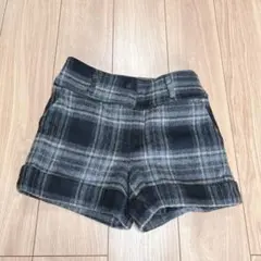 美品✨チェック柄 ショートパンツ グレー ブラック