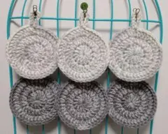 アクリルたわし (少し厚め)　６枚セット65　エコたわし