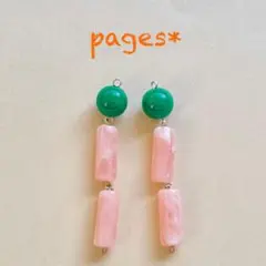 L-37 レトロバイカラーピアス/イヤリング