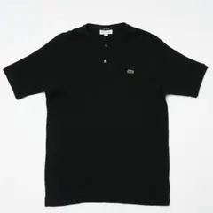LACOSTE ラコステ ヘンリーネック サーマル 半袖Tシャツ ブラック 3