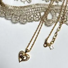 NINA RICCI ニナリッチ ハートモチーフ ゴールドカラー ネックレス