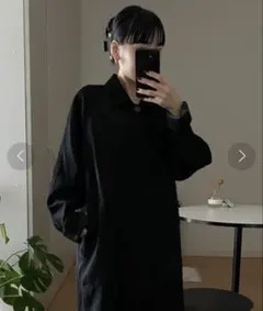 enof ツイルロングコートblack Mのサムネイル
