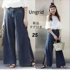 【新品タグ付き】Ungrid アングリッド　スリットフレアデニム　バギー　25のサムネイル