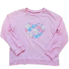 女の子130サイズ　ユニコーンプリント　ゆめかわ　ピンク　長袖Tシャツ