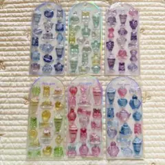 【新品正規品】定価2640円　クリアジェムステッカー6枚セット　カラーウォーター