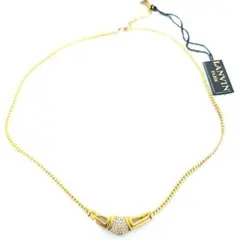 未使用　ランバン　ネックレス　ラインストーン　ゴールド　ヴィンテージ