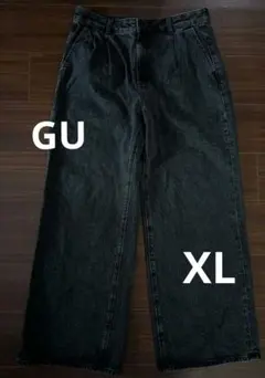 GUデニムタックトラウザー(ダークグレー)XL