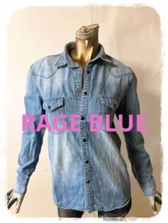 ☘️T19490☘️RAGE BLUE デニムシャツ トップス S